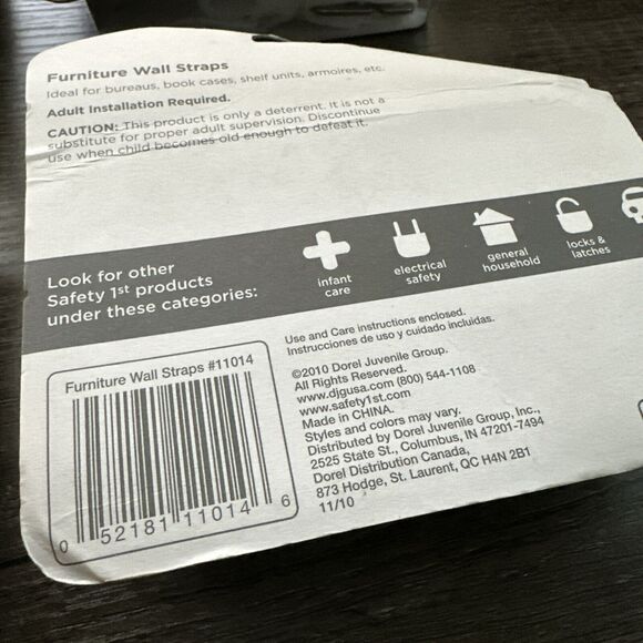 Lot‎ Of 4 Safety 1st 2pk Furniture Wall Straps #11014A Kid safe - Picture 7 of 8
